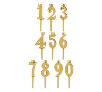 Number Candle Holders - 10 Pieces Graduation Event Supplies | Holiday Cake Candle Stand - Party Planners Home Bakers Retail Stores Retirement Graduation Bakeries Family Gathering