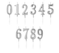 Number Candles For Cake - 10 Pieces | Birthday & Holiday Numeral Cake Candles, 10-Piece Set For Parties, Home Baking, Event Hosting, Retail, Retirement, Graduation, Kids, Teens & Adults