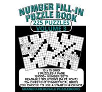 Number Fill In Puzzle Book - 225 Puzzles - Volume 3: Challenging & Fun for All Skill Levels - Adults, Seniors & Teens (225 PUZZLES PER BOOK OF NUMBER FILL-INS BY GRANDPA MCDONALD)