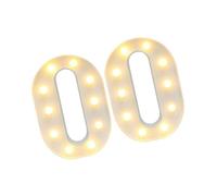 Number Lights Letter Shape Desktop Decorative Lamp Couples Families Friends Birthday .3X13.3X4.5CM 2Pcs