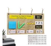 Number of The Day Pocket Chart - with 4 Hooks Magnetic Base Ten | Counting Caddie Pocket Charts | For Preschools Primary Kindergartens Home Education Nurseries