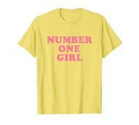 Number One Girl Camiseta, Hombre, Limón, S