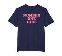 Number One Girl Camiseta, Hombre Tallas Grandes, Azul Marino, 2X Alto