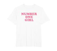 Number One Girl Camiseta, Hombre Tallas Grandes, Blanco, 2X Alto