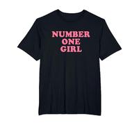 Number One Girl Camiseta, Hombre Tallas Grandes, Negro, 5X Alto