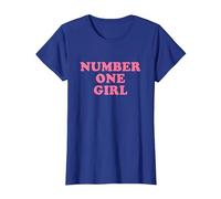 Number One Girl Camiseta, Mujer, Azul Real, XL
