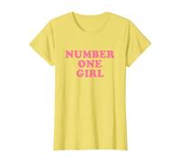 Number One Girl Camiseta, Mujer, Limón, XS