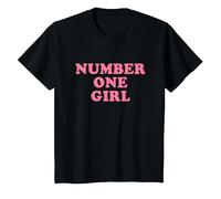 Number One Girl Camiseta, Niños, Negro, 8 años