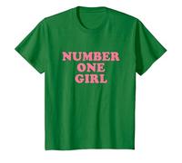 Number One Girl Camiseta, Niños, Verde Kelly, 4 años