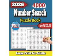 Number Search Puzzle Book for Adults: 100 Large Print with 4000 Unique Numbers to Boost Focus, Memory, and Relaxation