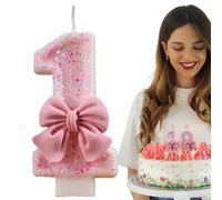 Number Shape Candle - Party Cake Accessory for Birthdays Milestones | Vibrant Wax Material with Finish, Safe Stick Design, Fun Decorative Item for Cakes and Desserts 2.95 in