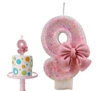 Number Shape Candle - Party Cake Accessory for Birthdays Milestones | Vibrant Wax Material with Finish, Safe Stick Design, Fun Decorative Item for Cakes and Desserts 2.95 in