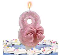 Number Shape Candle - Party Cake Accessory for Birthdays Milestones | Vibrant Wax Material with Finish, Safe Stick Design, Fun Decorative Item for Cakes and Desserts 2.95 in