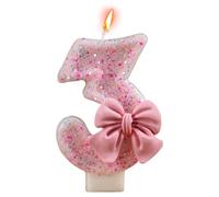 Number Shape Candle - Party Cake Accessory for Birthdays Milestones | Vibrant Wax Material with Finish, Safe Stick Design, Fun Decorative Item for Cakes and Desserts 2.95 in