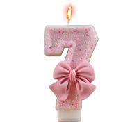 Number Shape Candle - Party Cake Accessory for Birthdays Milestones | Vibrant Wax Material with Finish, Safe Stick Design, Fun Decorative Item for Cakes and Desserts 2.95 in