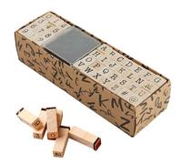 Number Stamps Wooden - Wooden Rubber Letters And Numbers Diary Stamp Kit | 40Pcs Wood Rubber Stamp For Children DIY Scrapbooking Planner Card Making