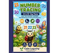 Number Tracing 21 to 40: Bug Theme Counting and Place Value Math Workbook for PreK Kindergarten and Grade 1, Trace Count Write and Build Numbers 21 to 40, Ages 4 to 7 (Calm Learning Bug Math)