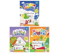 Numberblocks Colouring Fun 3 Books Collection Set (Numberblocks, Colourblocks & Alphablocks)