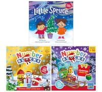 Numberblocks & Little Spruce Christmas Adventure Collection 3 Books Set (Numberblocks Christmas Sticker Activity Book, Sticker Fun Book & Little Spruce: A tiny tree’s big Christmas adventure)