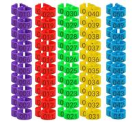 Numbered Chicken Tags for Legs, Chicken Leg Rings Clip Poultry Thigh Numbered Band Tags, Chickens Ducks Leg Rings Clip Round Tags for Chickens, Ducks, Pigeons