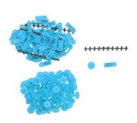 Numbered Ear Tags for Sheep and Goats | Robust TPU Plastic with Copper Inserts | Weatherproof Livestock Identification/Farm Management | 100 - Pack Set (Blue)