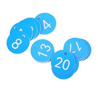 Numbered Livestock Tags 1-50 | Sturdy ABS Beekeeping Labels for Bee Colonies & Farm Animals | Beekeeping Supplies/Animal Husbandry/Health Control | 4mm Hole for Easy (1-20/pack)