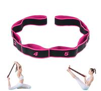 Numbered Resistance Band, Fitness Resistance Band for Stretching and Yoga, Fashion Puller Exercise, 8-Section Elastic Training Bands for Full Body Stretching Shaping (Pink)