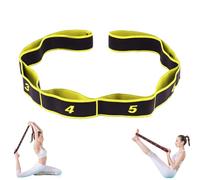 Numbered Resistance Band, Fitness Resistance Band for Stretching and Yoga, Fashion Puller Exercise, 8-Section Elastic Training Bands for Full Body Stretching Shaping (Yellow)
