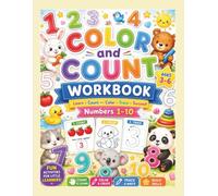 Numbers 1-10 Workbook for Kids: Trace, Count & Color: 100 Colorful Activities with Number Tracing, Counting, Shape Tracing, Mazes, Matching Games and ... 3-6 (Cute Kawaii Activity Workbook Series)