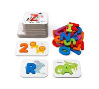 Numbers And Alphabets Flash Cards Set, Abc Wooden Letters And Numbers, Puzzle Game Educational Toys