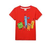 Numbers - Camiseta unisex de algodón para niñas y niños, para el día de las matemáticas, para niños de 3 a 13 años, rosso, 5-6 años