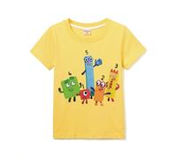 Numbers - Camiseta unisex de algodón para niñas y niños, para el día de las matemáticas, para niños de 3 a 13 años, amarillo, 3-4 años