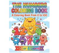 Numbers coloring book for kids age 3-6