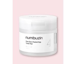 Numbuzin Discos tonificantes y exfoliantes para el rostro No.4 Pore Zero Peeled Egg Toner Pad - 190 ml / 70 ud