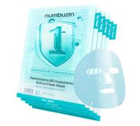 numbuzin No.1 Sheet Mask | Pantothenic B5 Hyaluronic Active Clear Mask | Calming, Soothing, Hydrating | Acne Prone Skin | Controls Excess Oil, Reduces Redness | 5 Sheets