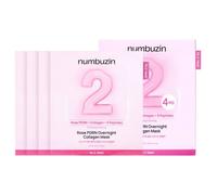 numbuzin No.2 Overnight Face Mask | Rose PDRN Overnight Collagen Mask | Korean Glass Skin Essential | Elasticity, Hydrating, Firming, Enlarged Pores | Collagen, Peptides, PDRN | 37g, 4ea
