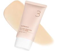 numbuzin No.3 Porcelain Base-skip Tone Up Beige 1.69fl oz/ 50ml | 3 en 1, Crema hidratante con color, Protector solar, Polvo, Unifica el tono de la piel, Crema tonificante, Natural