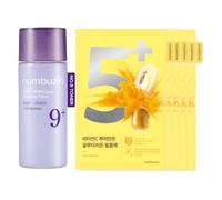 numbuzin - No.5+ Glutathione Vitamin Concentrated Mask - 5pcs & No.9 NAD+ PDRN Glow Boosting Toner - 30ml (1ea) Set