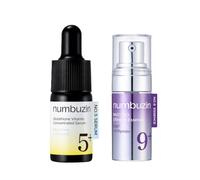 numbuzin - No.5+ Glutathione Vitamin Concentrated Serum - 10ml (1ea) & No.9 NAD+ BIO Lifting-sil Essence - 10ml (1ea) Set