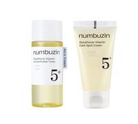 numbuzin - No.5+ Glutathione Vitamin Concentrated Toner - 30ml (1ea) & Dark Spot Cream - 15ml (1ea) Set