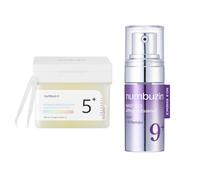 numbuzin - No.5+ Glutathione Vitamin Concentrated Toner Pad - 180ml/70pads (1ea) & No.9 NAD+ BIO Lifting-sil Essence - 10ml...