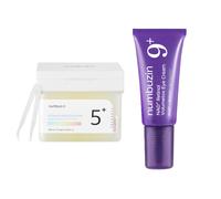 numbuzin - No.5+ Glutathione Vitamin Concentrated Toner Pad - 180ml/70pads (1ea) & No.9 NAD+ Retinol Volumetox Eye Cream - 5ml
