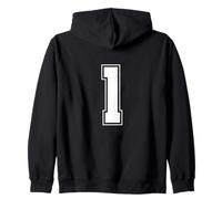 Numero 1 Big Bold Capital Varsity Alphabet Monograma Sudadera con Capucha