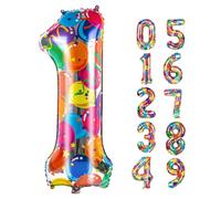 Número 1 Globo,40 pulgadas de gran número de papel de aluminio globos de Mylar para 1st 1 11 21 Chica Chico Cumpleaños Fiesta Celebración Decoraciones Suministros Bodas Aniversario