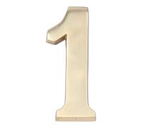 NUMERO 1 LATON PULIDO 10CM FIJACION INVISIBLE