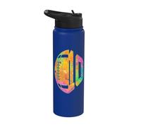 NÚMERO 10 AÑOS FOOTBALL 10 DE NACIMIENTO Stainless Steel Insulated Water Bottle