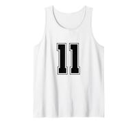 Numero 11 Big Bold Capital Varsity Alfabeto Monograma Camiseta sin Mangas