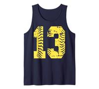 Número 13 Grupo Amarillo Cumpleaños de Halloween de Camiseta sin Mangas