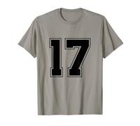 Numero 17 Big Bold Capital Varsity Alfabeto Monograma Camiseta