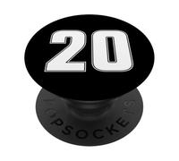 NÚMERO 20 Veinte AÑOS 2020 Jersey Deportivo Adolescente PopSockets PopGrip Adhesivo